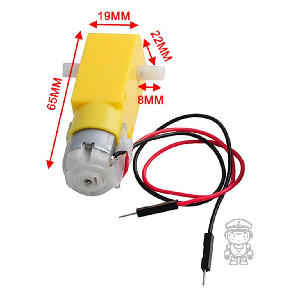 Motorreductor Amarillo con Eje de Salida Doble (3-6V) - Image 4