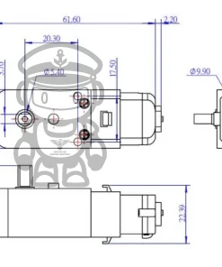 Alternative view of Motorreductor Amarillo con Eje de Salida Doble (3-6V)